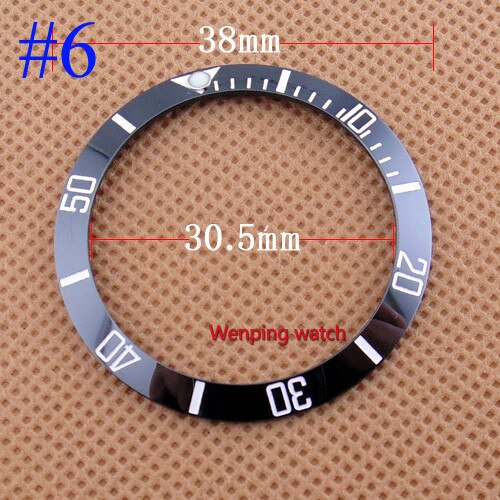 38mm titanium keramiske ringring tofarvet pasform automatiske 40mm bliger ure: Stil 6