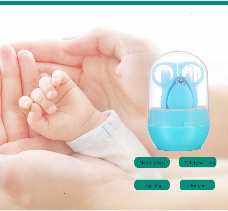 Baby Barrel Nail Clippers Baby Safety Nail Clippers Four-piece Scissors Care 4pcs/set