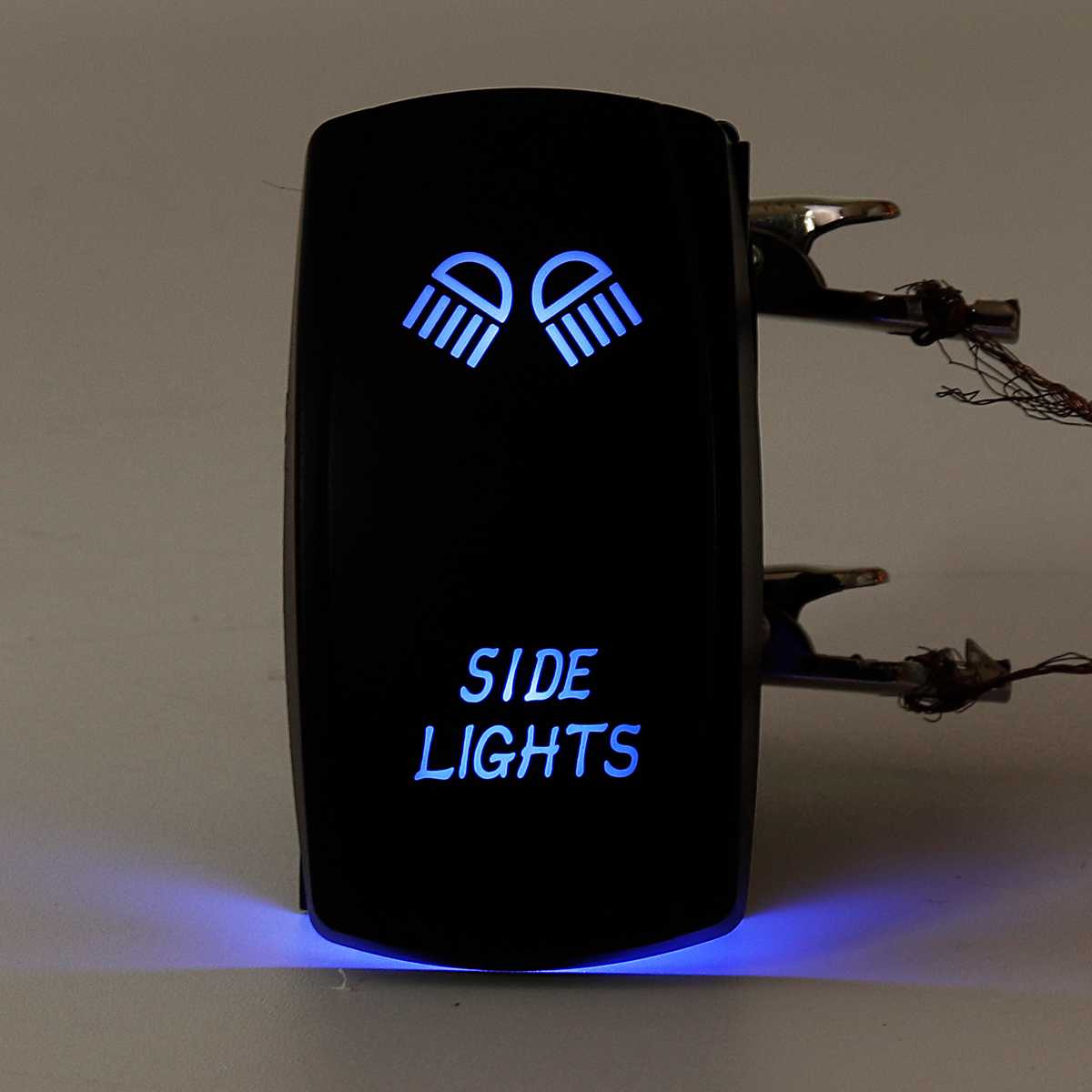 12V/24V Dual Blauw Led Light Rocker Switch Panel Voor Marine Boot Tuck Camper Caravan Universele 5/7 pins Knoppen Voor Auto W/Kabel