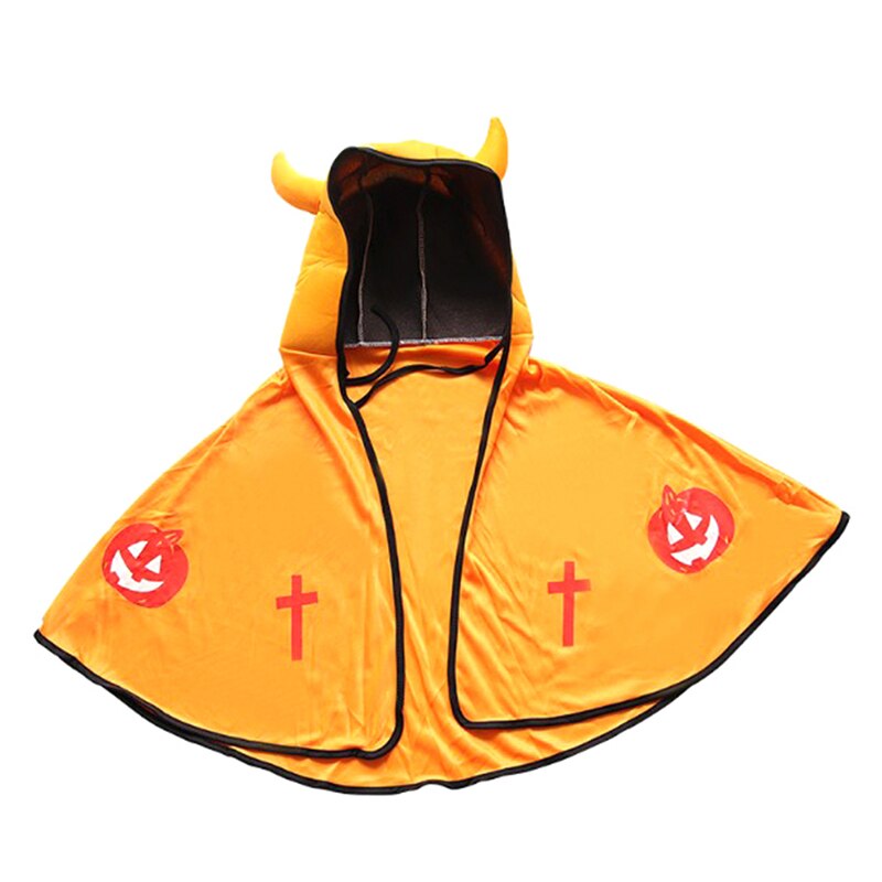 1 Pc Kids Halloween Party Kit Hat Cloak Cape Robe Childs Hooded Cape Dress Costume Cosplay Halloween party: Light Yellow