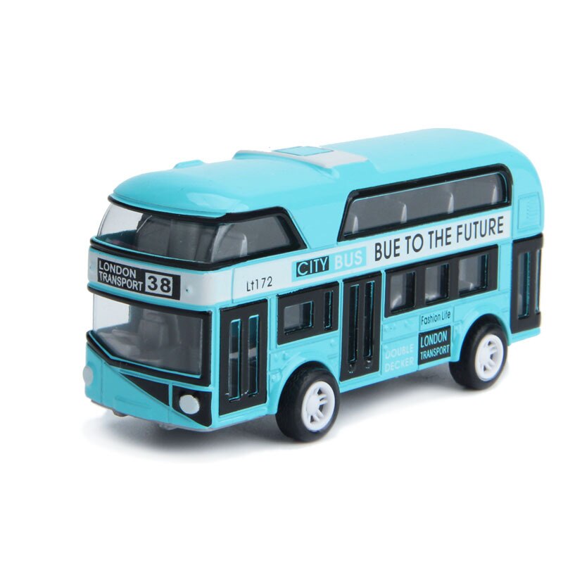 Bus à deux étages Bus londres voiture jouets véhicules d'autobus de tourisme véhicules de Transport urbain véhicules de banlieue: Blue