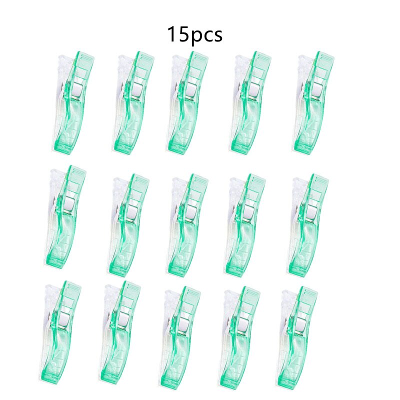 38pcs edging clip patchwork fixed edging clip clothes clip sewing clip knitting tools home office supplies: 15 pcs green