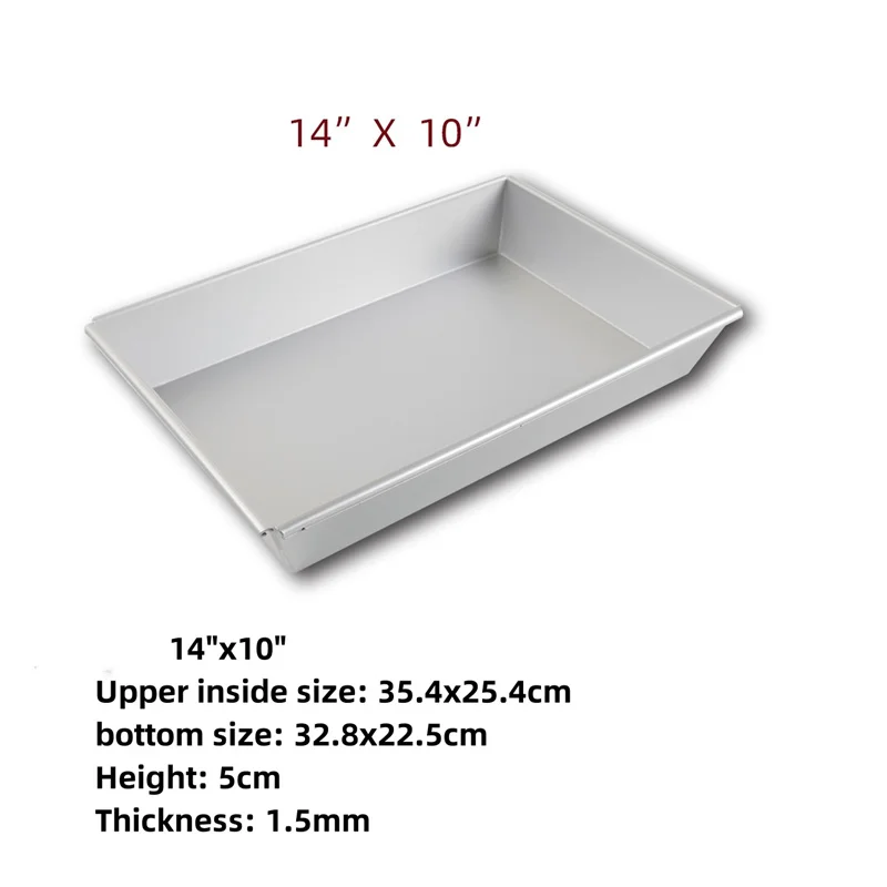 6~10 inch square rectangle Detroit Pizza Pan Deep Dish Pizza Pan Non Stick Pizza tray Square Baking Pan Bakeware Aluminum tray: Clear