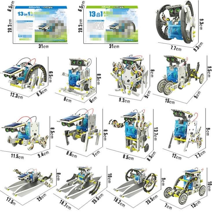 太陽光発電ロボットキットdiyおもちゃおもちゃ変換教育のギフト少年