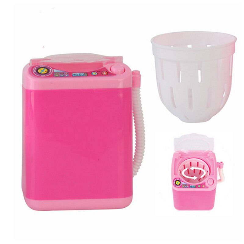 1Pcs Mini Electric Washing Machine Makeup Brushes Cleaning Dryer Eyelash Make-up Tool: pink