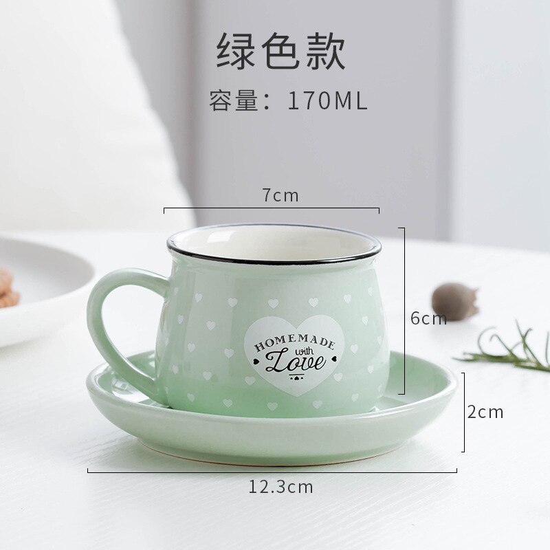 Ceramic Cup Coffee Mug Simple Modern Turkish Coffee Cups 6pcs Nordic Cartoons Tazas Cafe Cups and Saucers BE50MU