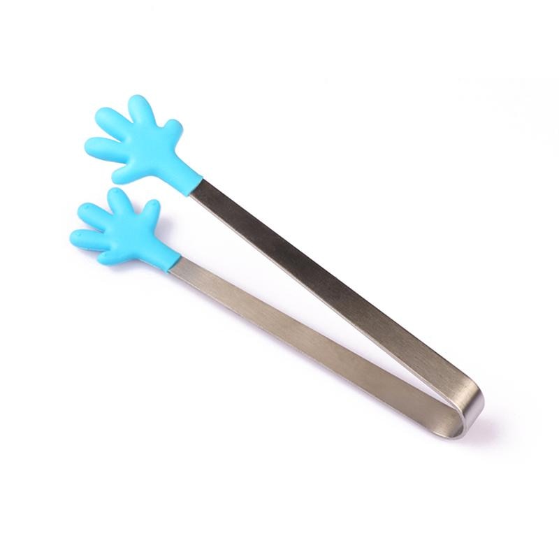Premium mini tang tang rustfrit stål mini madlavning køkken gadgets: Blå