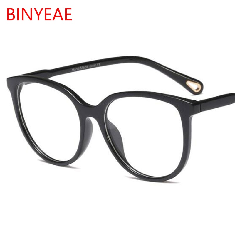 Transparent Round Glasses Spectacle Frame Clear Lens Glasses Without Diopter Black Red decorative glasses