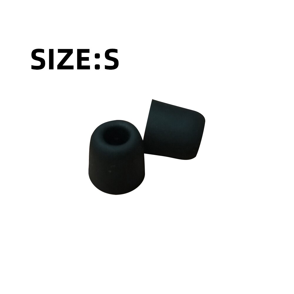 FDBRO 1Pair ear cushions In-earphone Noise Isolating Memory Foam Earphone Tips Sponge Ear Pads Ear tips In Ear Earbud Headset: 1 Pair Black S