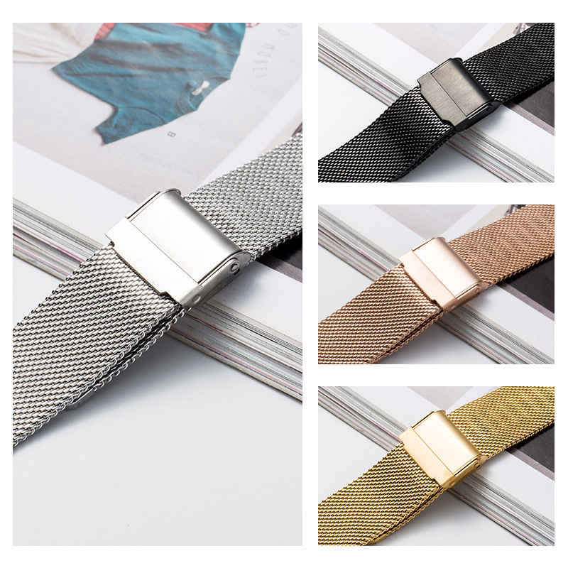 12mm 14mm 16mm 18mm 20mm 22mm Rvs Milanese Mesh Band Voor DW Horloge bandjes Gewone Horlogeband Armband Met Gereedschap
