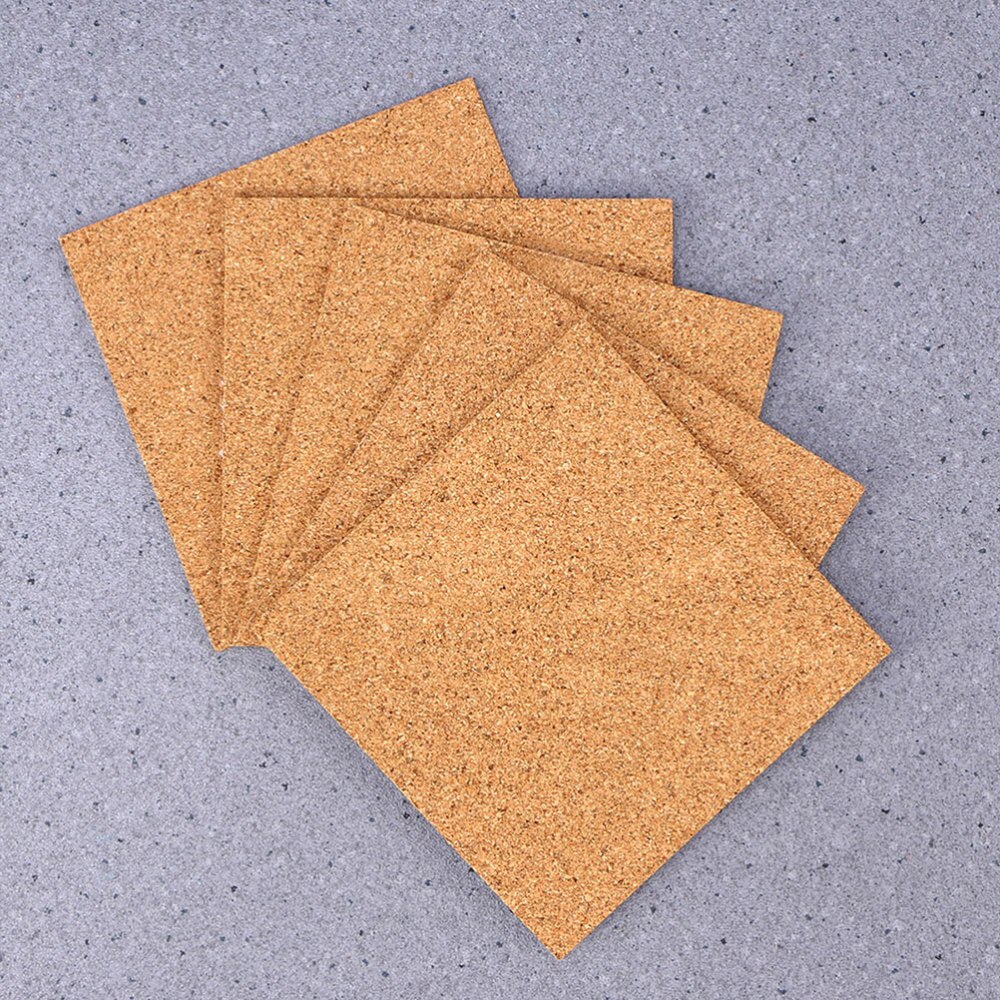 36pcs Self-adhesive Cork Coasters Squares Cork Mats Cork Backing Sheets for Coasters DIY Crafts Supplies(10x10cm): Default Title