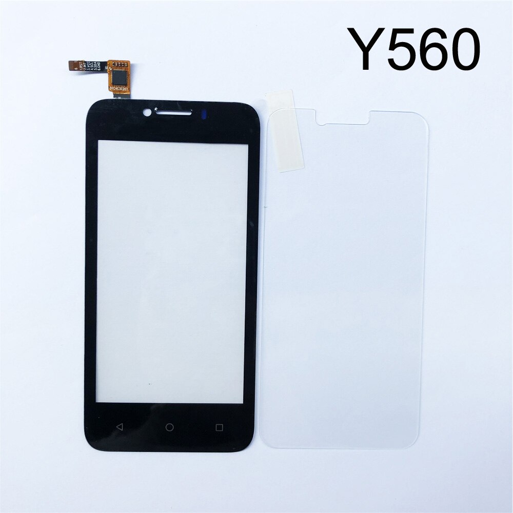 Touch Glass For Huawei Ascend Y530 Y540 Y541 Y560 Y625 Touch Screen Digitizer Pane Panel Replacement Free Tempered glass Film: Y560 Black