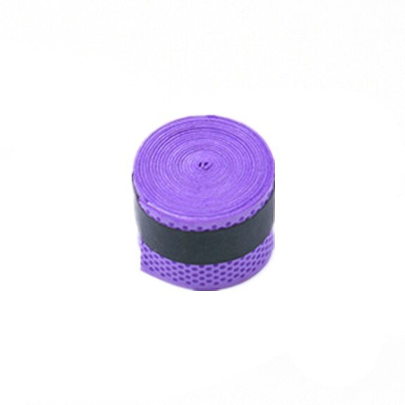 1/3PCs Tennis Clap Rubber Badminton Racket Grip Handle Rubber Non-slip Sweat-absorbent with Racket Grip Handle Winding Tape: Purple