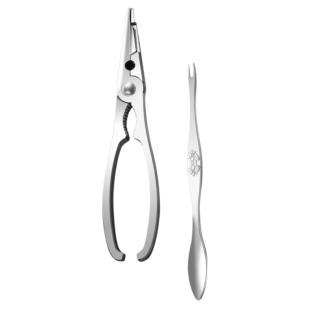Alicates de cangrejo, herramienta para comer mariscos, herramienta para comer cangrejo, aguja, cizalla para restaurantes y cocina, 1 Juego