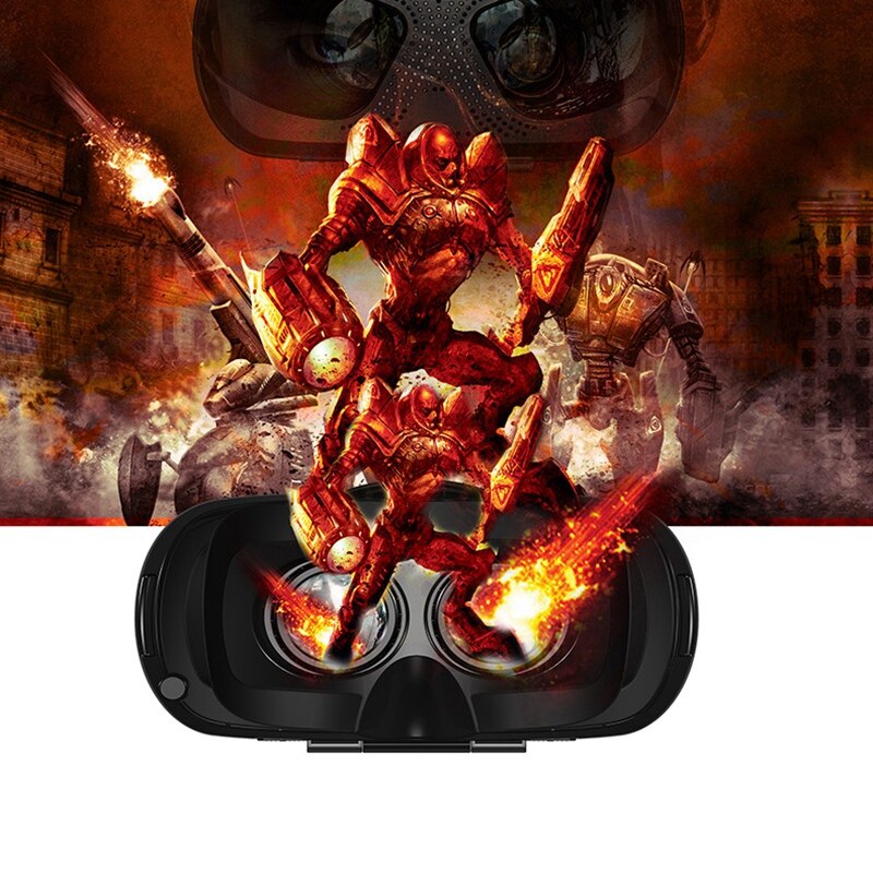 VR Virtual Reality Glasses 3D Headset Stereo Helmet Box with Eye Diopter Adjustment for iPhone Android Smartphones 4.5-6.0 Inch