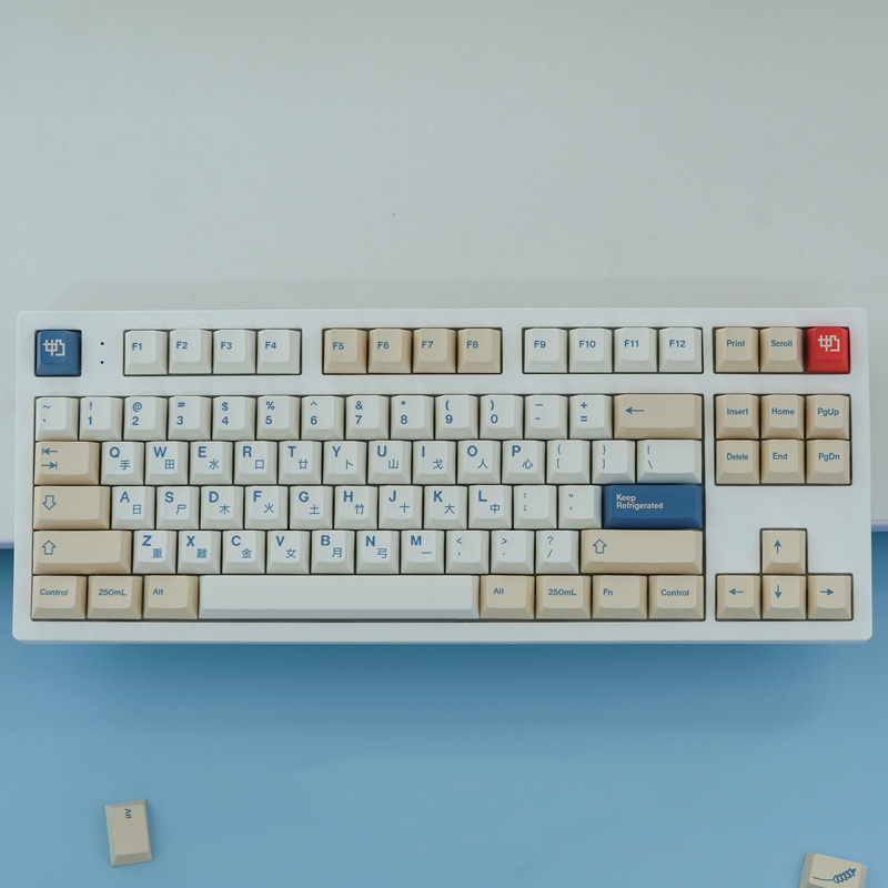 Capuchons de clavier pour MX Swincth, 141 touches, PBT, pour clavier mécanique, avec gravure Cherry grandife, par Sublimation, avec décalage 1,75u/2U