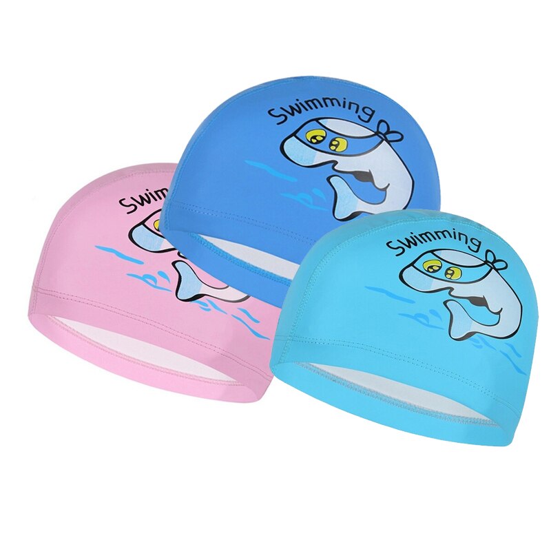 Casquette de piscine pour enfants, chapeau de protection en forme de dauphin, bouchon d&#39;oreille, étanche, pour garçons et filles, accessoire de plongée: 3PCS Set