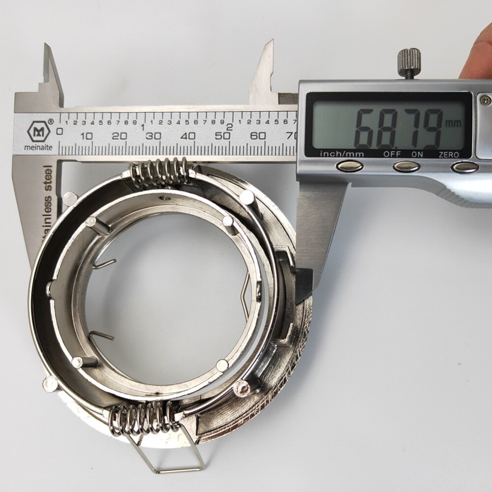 Sand nickel Recessed lamp holder GU10 MR16 socket bulb With diameter 50mm downlight fitting Adjustable angle ceiling fixture