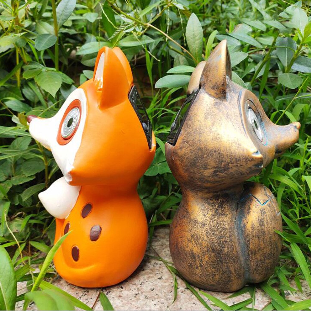 Solar Statue Garden Art Outdoor For Patio Lawn Cute Walkway Home Decorative Waterproof