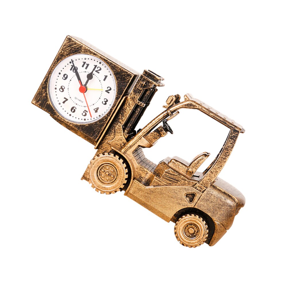 Gabelstapler Lkw Alarm Uhr retro Nostalgie Wecker Gabelstapler Lkw Alarm Uhr Schmuck (Schwarz Gold Farbe ohne Batterie)