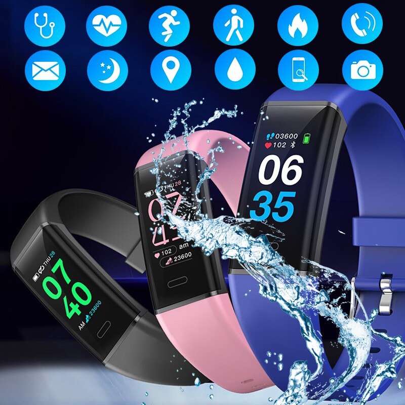 Y9 fitnessarmbånd puls kalorieindhold søvnovervågning smart armbånd med trykmåling tonometer vandtæt smartbånd