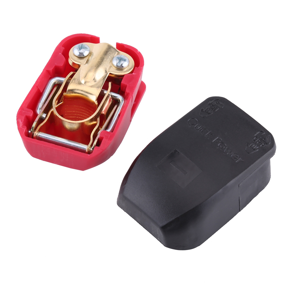 1 Pair 12V Quick Release Car Battery Terminals Clamps Connector Standard Round Post Sizes Batteries Fit For Caravan Motorhome