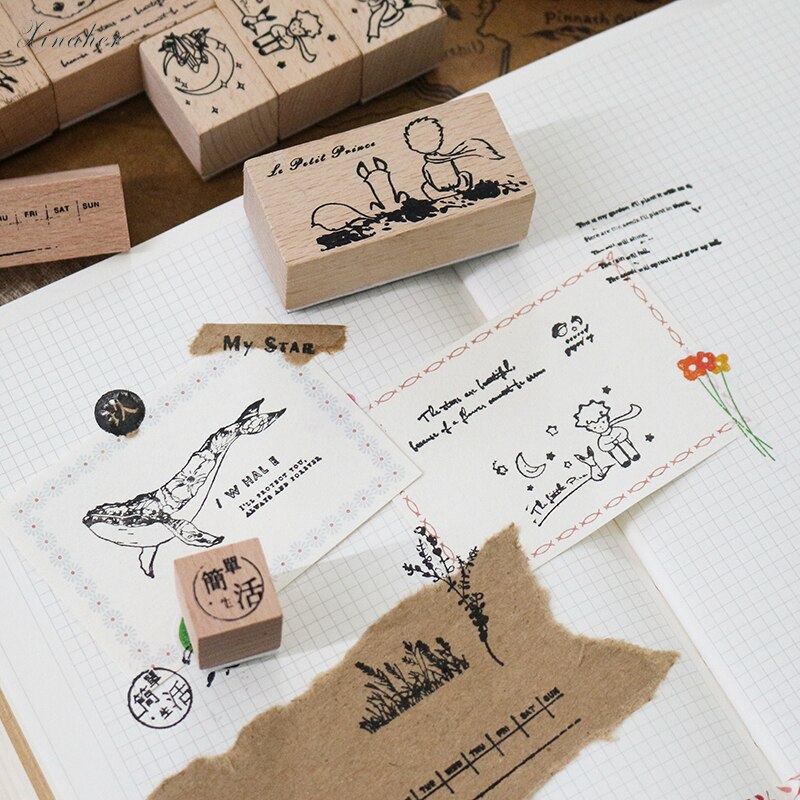 1 Set Vintage Poetry of Plants Travel stamp DIY wooden rubber stamps for scrapbooking stationery scrapbooking standard stamp