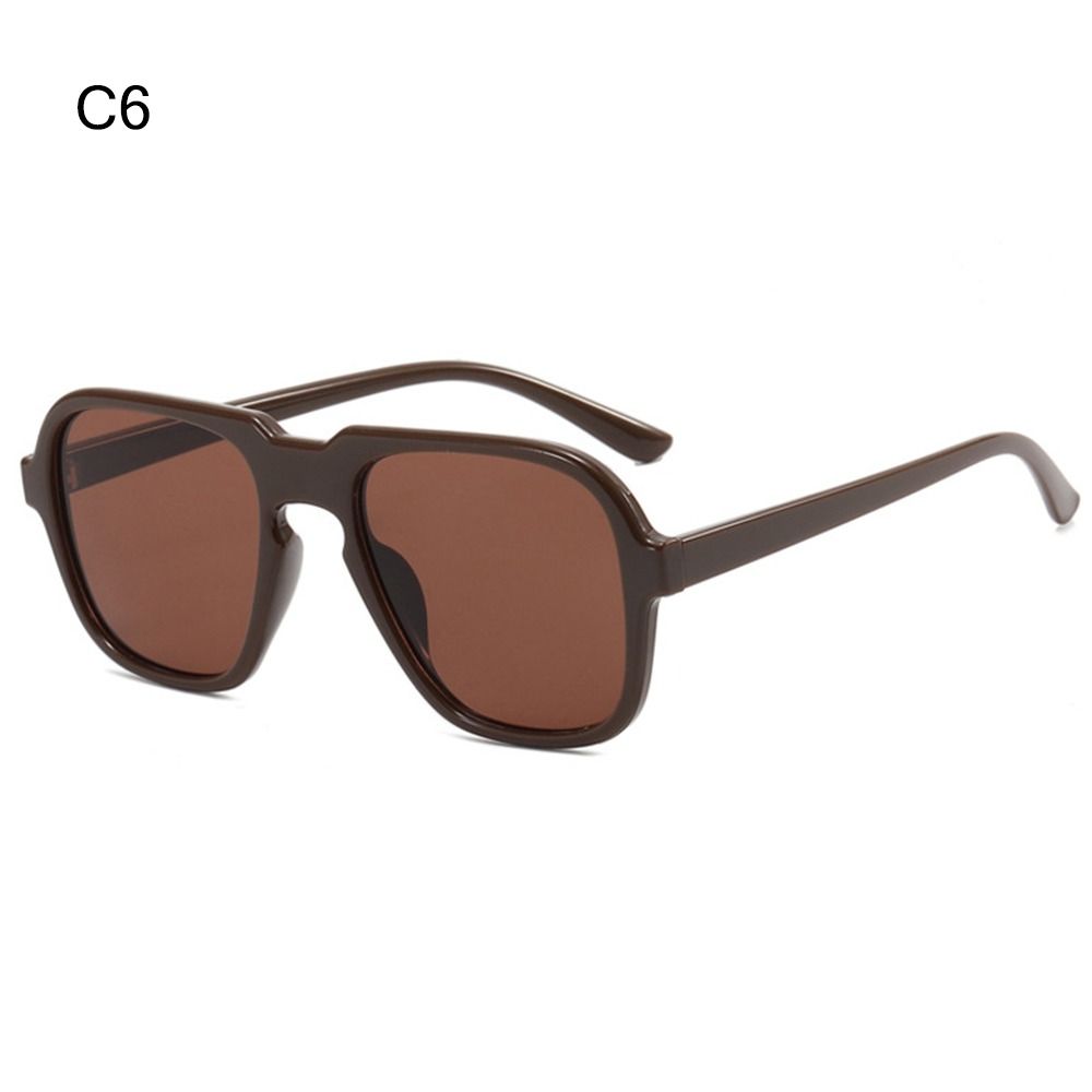 Gafas de sol Vintage para hombre y mujer, lentes de playa con gradiente de océano transparente, Retro, accesorio de verano: Champán