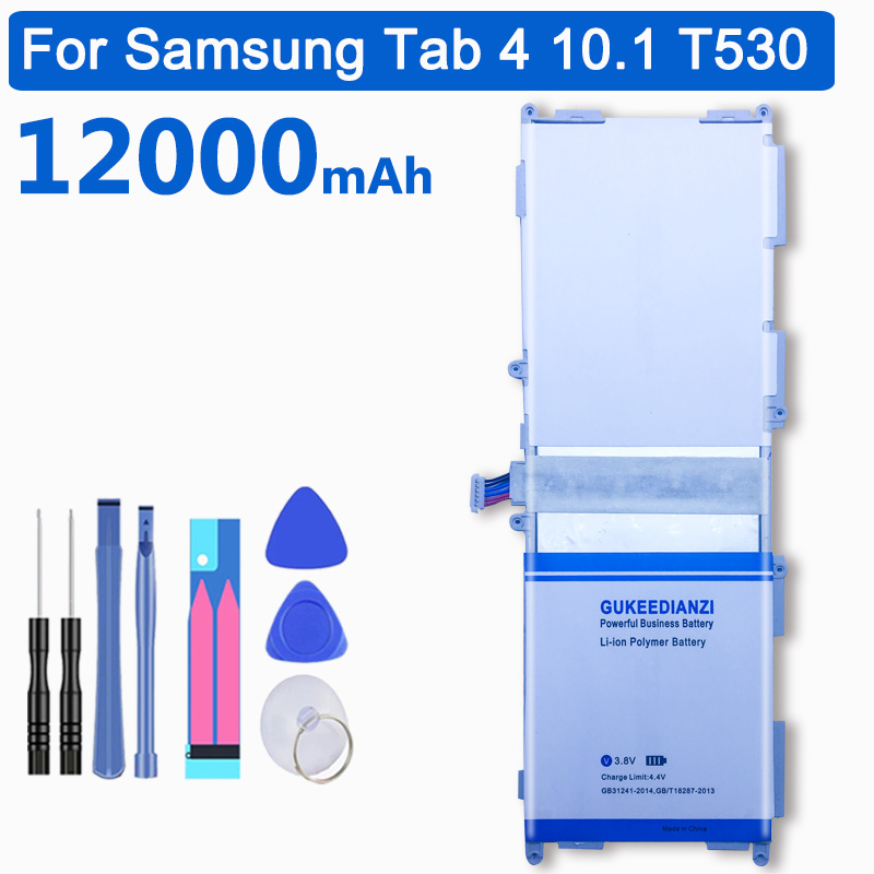 GUKEEDIANZI Tablette Li-Ion Batterie EB-BT530FBC 12000mAh Hohe Kapazität Für Samsung Galaxis Tab 4 SM T530 T531 T535