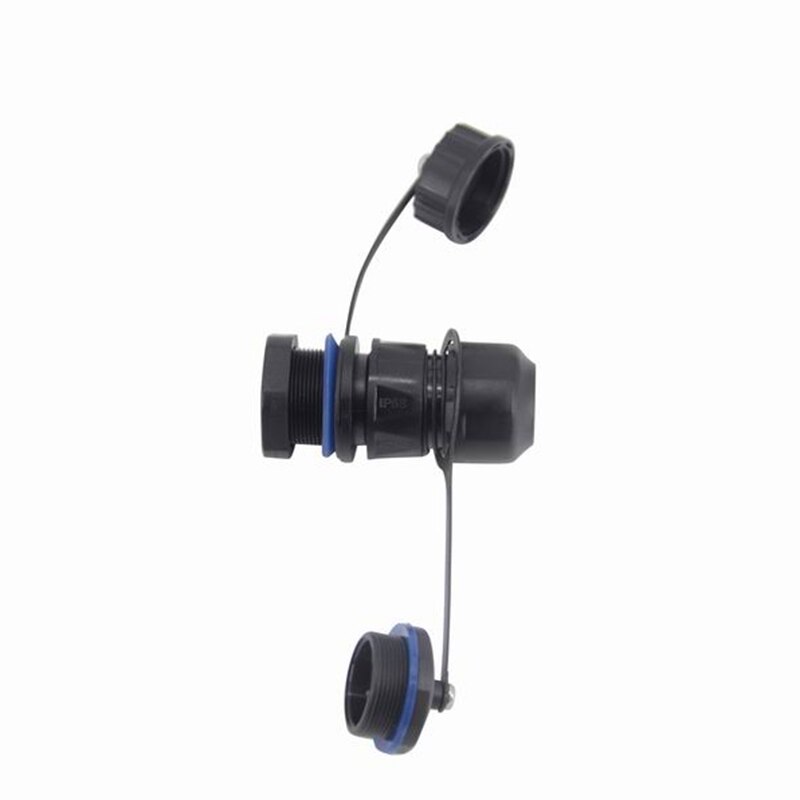 Telephone Cable RJ11 Waterproof Connector RJ 11 M20 6P6C Adapter Straight-through Head Phone Crystal Plug Extender: 2LID