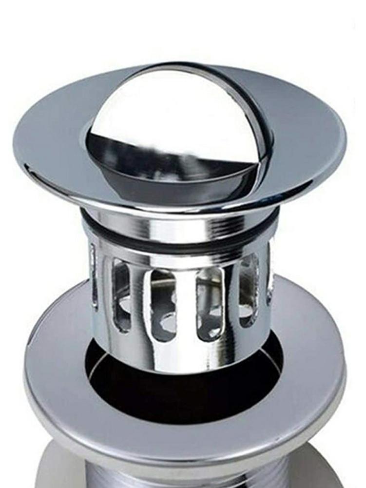 Universal Wash Basin Drain Filter Explosion-proof Stainless Steel Flap And Basket Launcher Used In Various Wash Basins