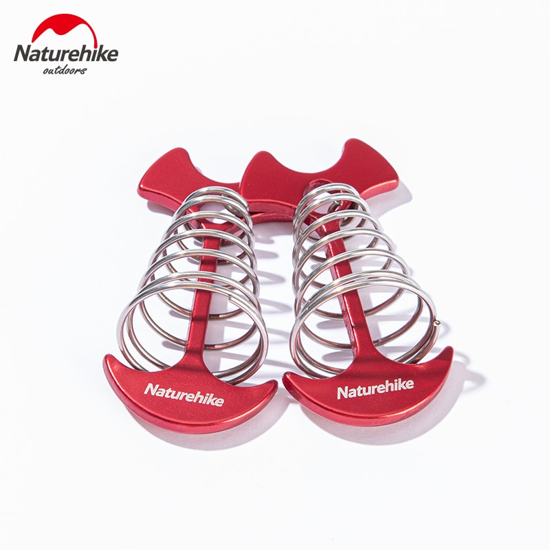 Naturehike 2 stuks lichtgewicht visgraat vloerveer nagels aluminium tentharingen haringen kampeeruitrusting outdoor tent accessoires