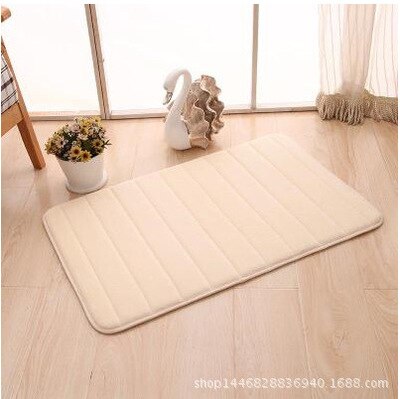 40*60 Cm Badmat Badkamer Tapijt Wateropname Tapijt Shaggy Traagschuim Badkamer Mat Keuken Floor Tapis salle De Bain: LightYellow