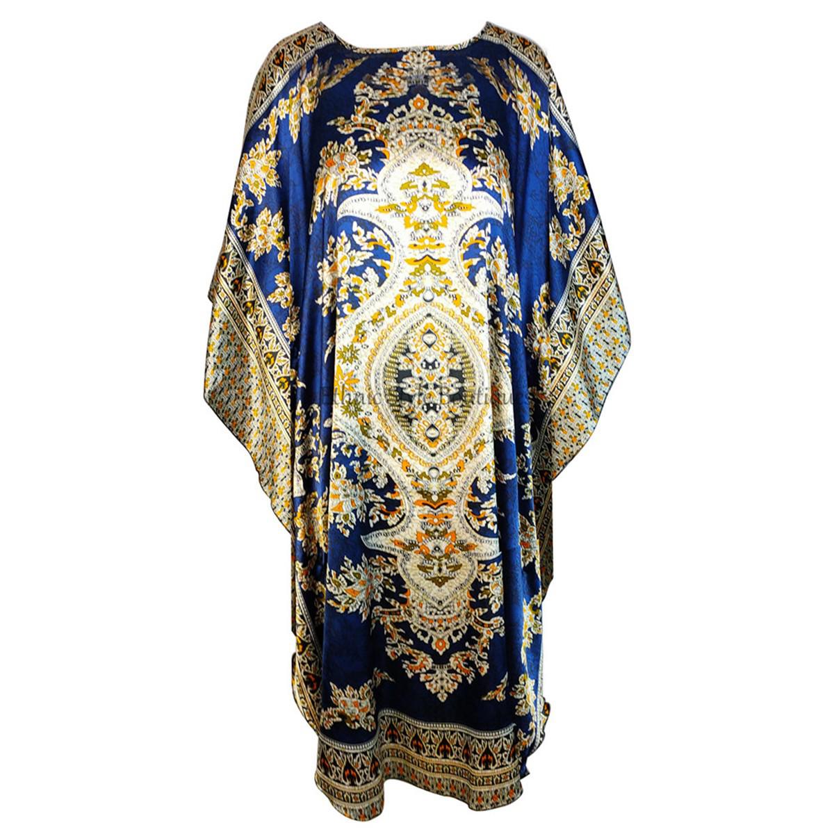 Dam rayonrock morgonrock kvinnor sovkläder nattlinne stor storlek hemklänning vintage kaftan klänning nattskjorta nattskjorta: 11
