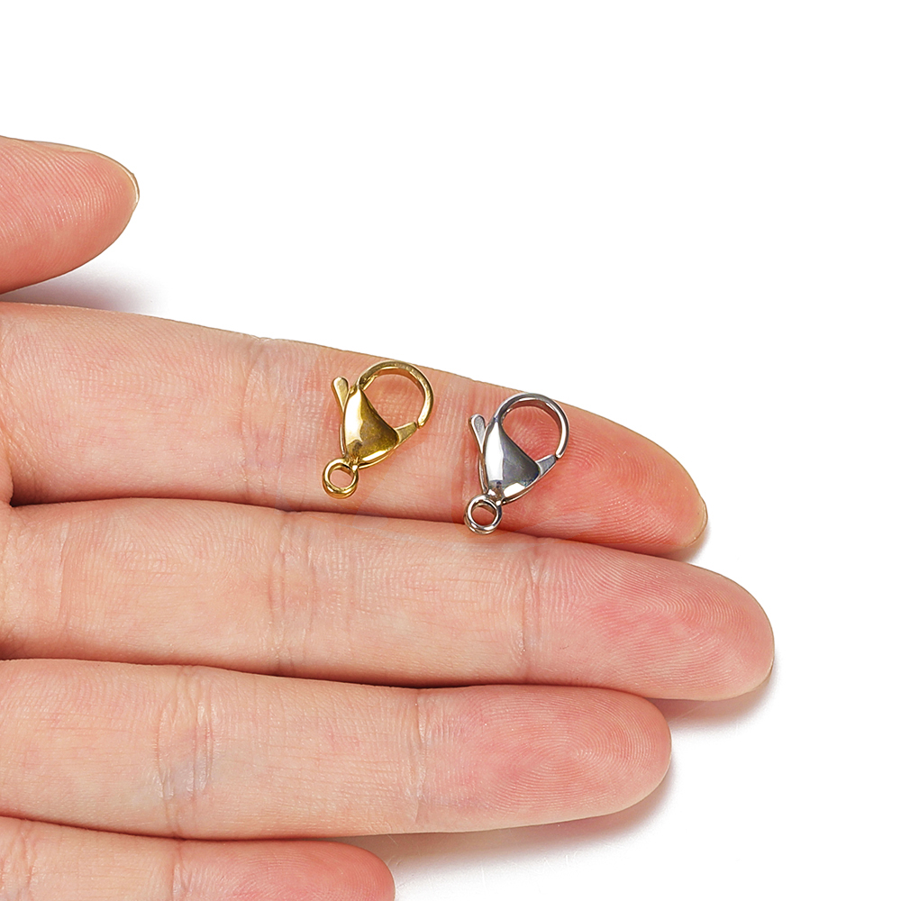 20 Fermoirs En Acier Inoxydable Type Pince Homard Pour Bijoux