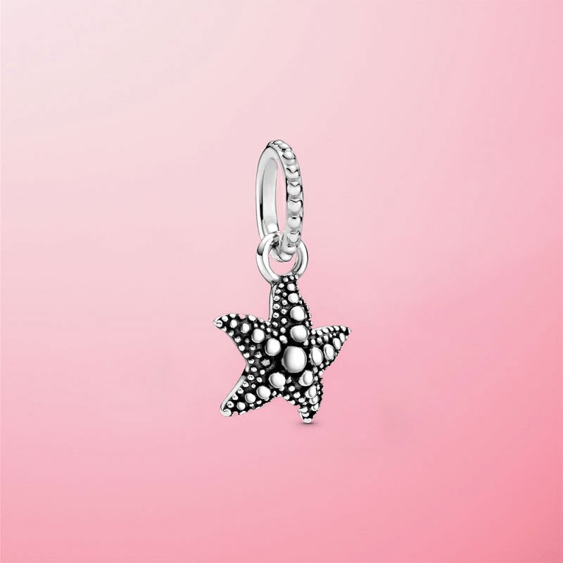 2020 estate Nuovo 925 Sterling Silver Ocean Serie Tartaruga Ciondola I Branelli di Fascino Misura Originale Pamura Braccialetto di Fascino Dei Monili del Regalo: Starfish Pendant