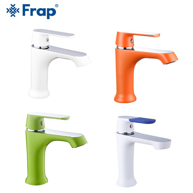 FRAP Wastafelkranen wit orange groen wastafel kraan badkamer wastafelmengkraan kranen saving water messing wastafel kranen torneira tapware