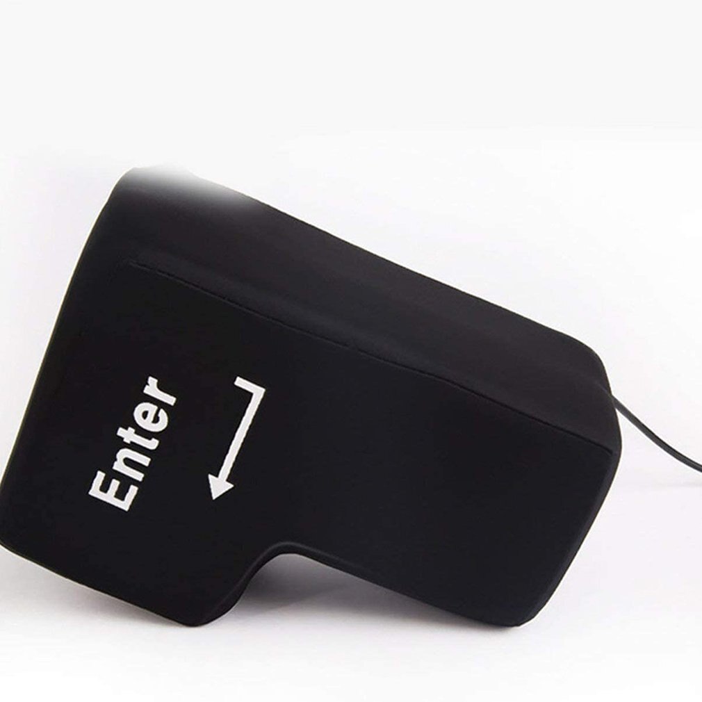 Almohada USB Enter Key para ventilación, botón de ordenador suave, tecla de retorno para oficinas, almohada de descompresión, juguete para aliviar el estrés