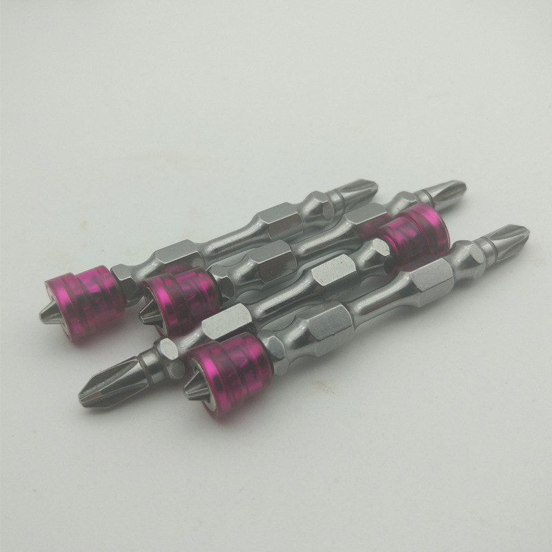 65Mm PH2 Magnetische Schroevendraaier Bit S2 Gelegeerd Staal Cross Phillips Dubbele Head Hex Shank Schroevendraaier Bits Magnetische Ring
