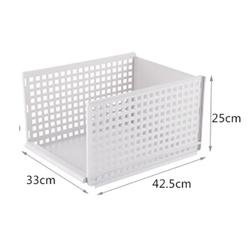 Drawer Wardrobe Storage Rack Folding Stackable Closet Clothes Organizer Multilayer Layered Storage Shelf For Bedroom Kitchen: Assembled L