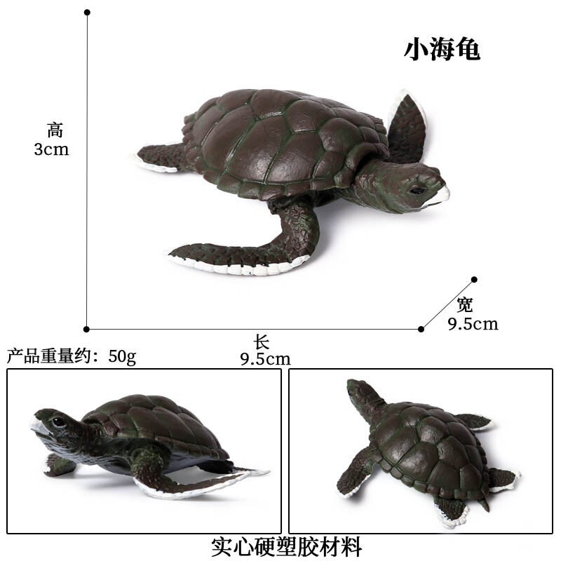 Simulatie Oceaan Dier Zeeschildpad Serie Miniatuur Model Action Figures Collection Cognitie Creativiteit Speelgoed Voor Kinderen: M-370