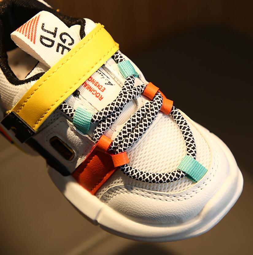 Autumn Fashionable Net Breathable Leisure Sports Running Shoes For Girls Shoes For Boys Brand Kids Shoes