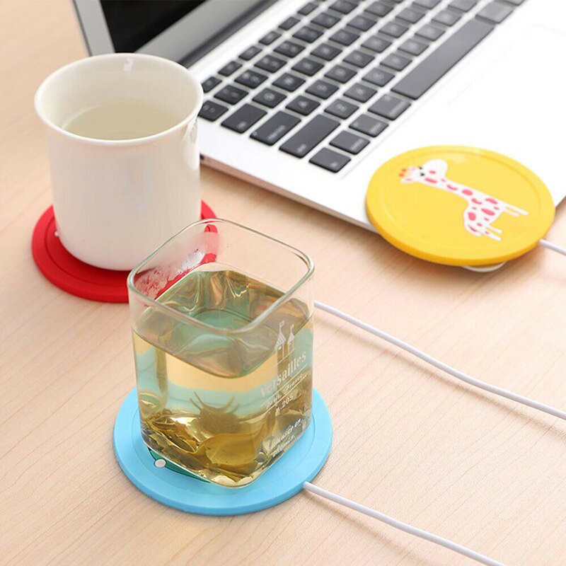 USB Power Suply Tea Coffee Cup Mug Warmer Heating Cup Mat Pad Coasters for Office DAG-ship
