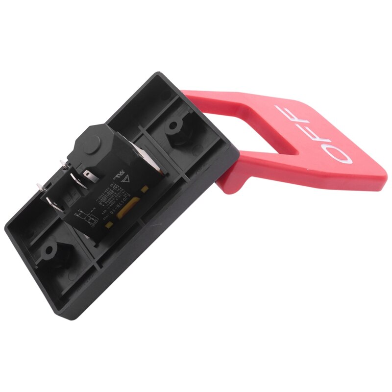 2X Off-On Red Cover Emergency Stop Push Button Switch 16A Power-Off/Undervoltage Protection Electromagnetic Start Switch