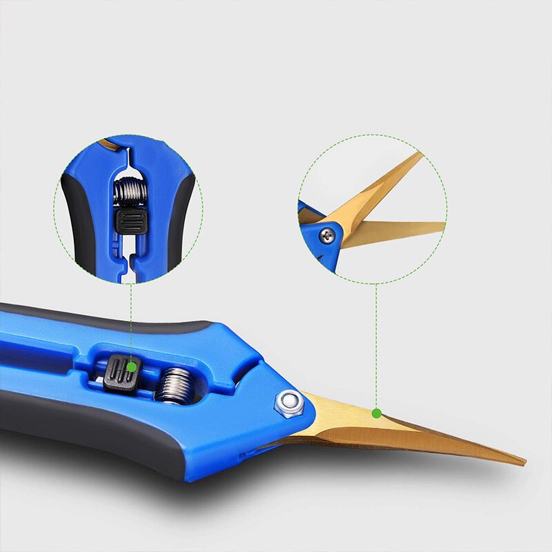 3-Pack Gardening Hand Pruner Pruning Shear Flower Leaf Trimmer with Titanium Coated Curved Precision Blades