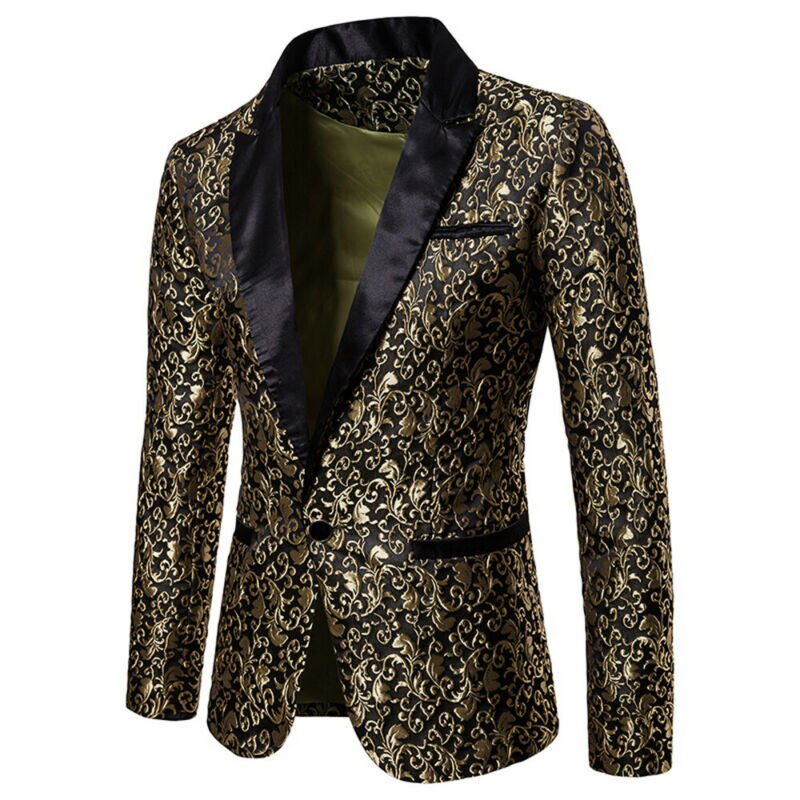 Mænd afslappet jakkesæt jakke business blazer toppe knap smoking formel frakke slim fit jakkesæt