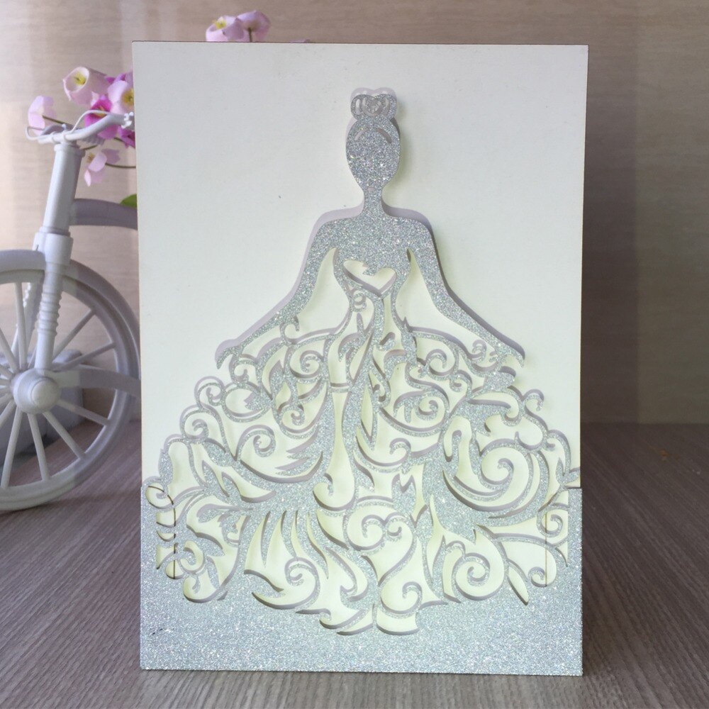 10 stk glitter rose guld bryllupsinvitationskort convite de casamento fødselsdagsfest voksen fest invitaiton velsignelseskort