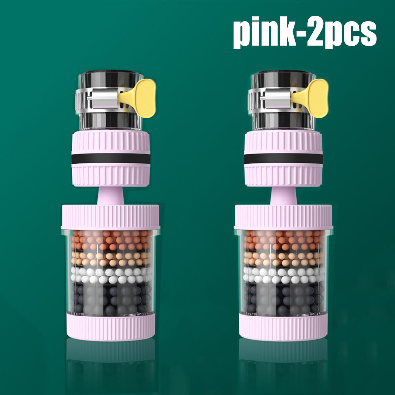 1/2 stuks waterkraanfilter huishoudelijke keuken thuis kraan mini kraanwater schoon luchtreiniger filter filtratie cartridge koolstoffilter: Lavendel