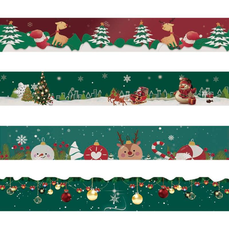 5pcs Thicken PVC DIY Waterdichte Trappen Stickers Modieuze en Mooie Milieu Duurzaam Kerst Decoratie Muurtattoo