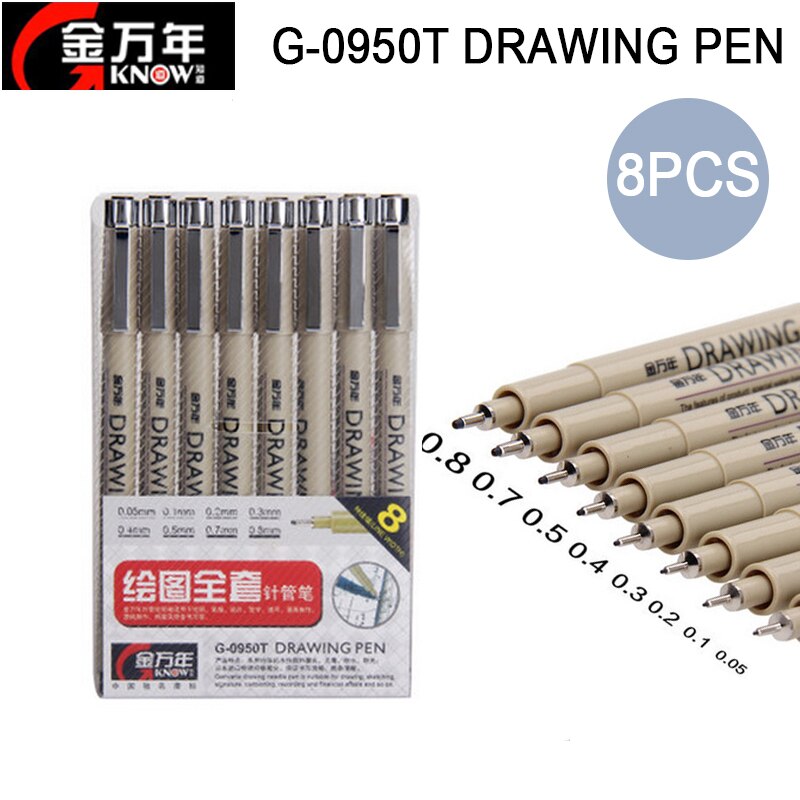 KNOW G-0950T 0.05-0.8mm Drawing Pen Fine Liner mar... – Grandado